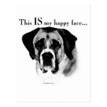 Saint Bernard Happy Face Post Cards