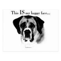Saint Bernard Happy Face postcards