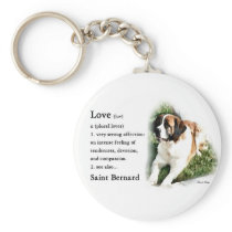 Saint Bernard Lovers Keychain