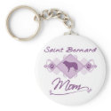 Saint Bernard Mom keychains