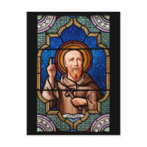 Saint Bernard of Clairvaux Stained Glass Art Post Cards