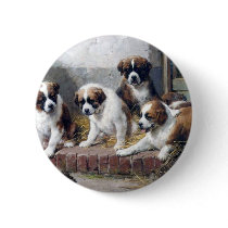 Saint Bernard puppies turtle cute painting dogs Pin