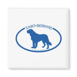 Saint Bernard Silhouette Magnet