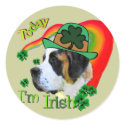 Saint Bernard St Patricks Day stickers