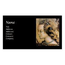Saint Catherine of Alexandria Monogram black pearl Business Card