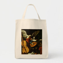 Saint Cecilia and the Angel by Carlo Saraceni Tote Bags