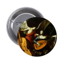 Saint Cecilia and the Angel by Carlo Saraceni Pinback Buttons
