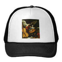 Saint Cecilia and the Angel by Carlo Saraceni Mesh Hats