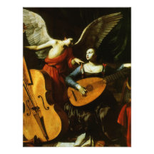 Saint Cecilia and the Angel by Carlo Saraceni Personalized Invitations