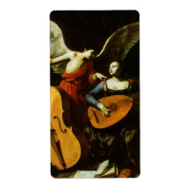 Saint Cecilia and the Angel by Carlo Saraceni Personalized Shipping Labels
