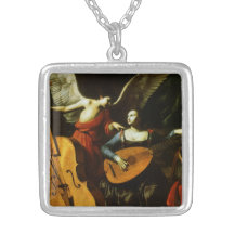 Saint Cecilia and the Angel by Carlo Saraceni Personalized Necklace