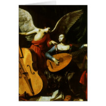Saint Cecilia et l'ange par Carlo Saraceni Cartes De Vœux
