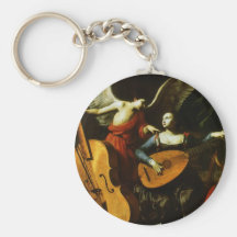 Saint Cecilia et l'ange par Carlo Saraceni Porte-clés