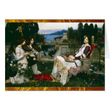 Saint Cecilia with Angel Musicians Greeting Cards