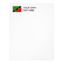 Saint Christopher Nevis Flag Custom Letterhead