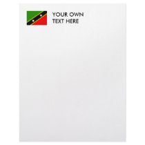 Saint Christopher Nevis Flag Custom Letterhead