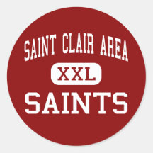 Saint Clair Area - Saints - Saint Clair Round Stickers