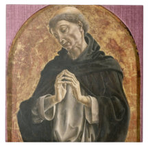 Saint Dominique (tempera sur le panneau) Carreaux En Céramique