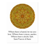 Saint Francis of Assisi quote about love and faith Post Cards