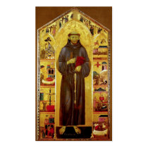 Saint Francis of Assissi Medieval Iconography Business Cards