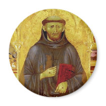 Saint Francis of Assissi Medieval Iconography Refrigerator Magnets