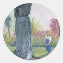 Saint Francis Round Sticker