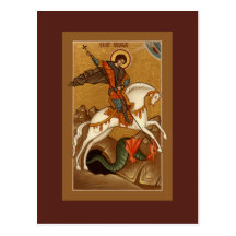 Saint George Prayer Card Postcard