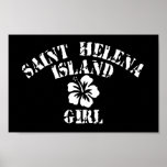 Saint Helena Island Pink Girl Poster
