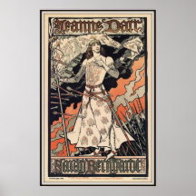Saint Jeanne D'Arc, Sarah Bernhardt, 1899 Affiches