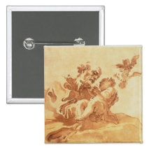 Saint Joseph adoring the Christ Child (pen, ink, b Pinback Buttons