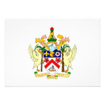Saint_Kitts and Nevis Coat of Arms Personalized Announcement