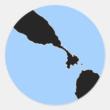 SAINT KITTS AND NEVIS ROUND STICKERS