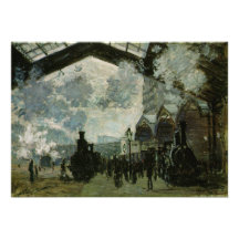 Saint Lazare Station by Claude Monet Announcement