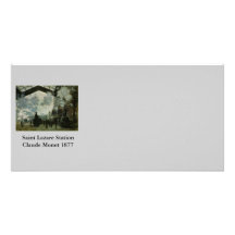 Saint Lazare Station by Claude Monet Customized Photo Card