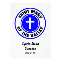 Saint Mary of the Valley Custom Invitation