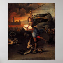 Saint Michael And The Dragon Posters