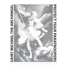 Saint Michael Paratrooper Post Card