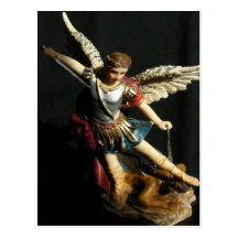 Saint Michael & Prayer Angel Postcard
