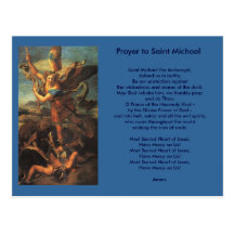 Saint Michael Prayer postcard