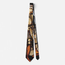 Saint Michael (stained glass) by Burne Jones Neck Tie