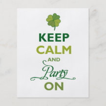 SAINT PATRICK Keep Calm And Party Like An Irish Personalized Flyer