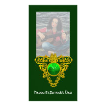 SAINT PATRICK'S CELTIC HEART,SHAMROCK PICTURE CARD