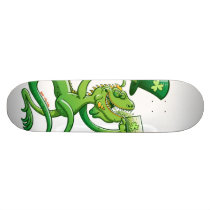 Saint Patrick's Day Iguana Skateboard Decks