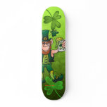 Saint Patrick's Day Leprechaun Drinking Beer Skateboard Decks