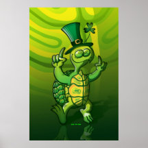 Saint Patrick's Day Turtle Poster