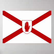 Saint Patrick'S For Northern Ireland Shield flag Poster