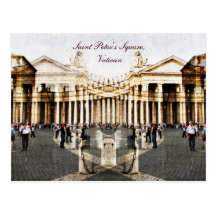 Saint Peter's square, Vatican postcard