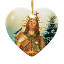 Saint Rocco Heart Prayer Ornament