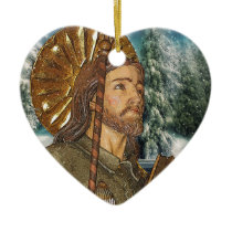 Saint Rocco Heart Prayer Ornament