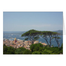saint tropez trees harbour greeting cards
